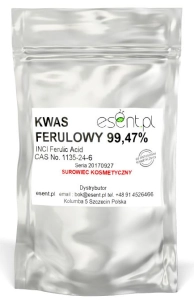Kwas Ferulowy Stymuluje produkcję Kolagenu i Elastyny 10g Esent